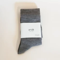andé knæstrømper i uld - Grå