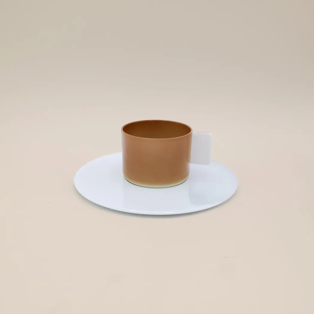 Arita - S&B Coffee Cup and Saucer Light Brown