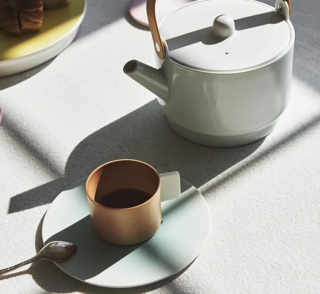 Arita - S&B Coffee Cup and Saucer Light Brown