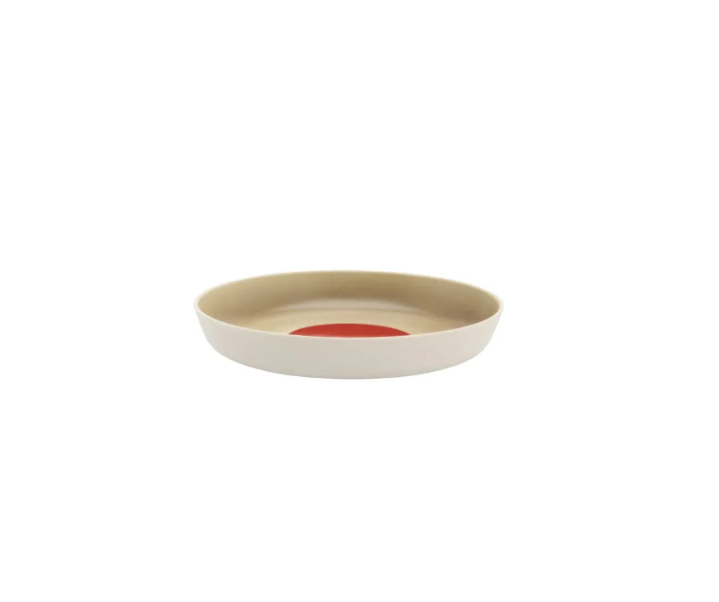 Arita - S&B Deep Plate Light Brown/Red 130