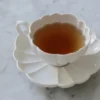 Blomsterkop med underkop; hvid