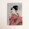 3D Kort med japansk kvinde i kimono