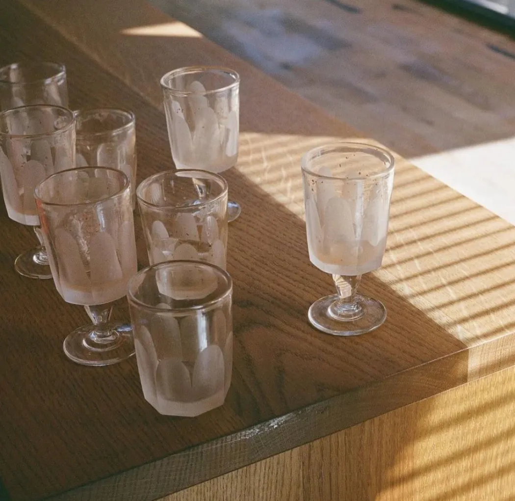 Facet Stem Glass 02 Set of two