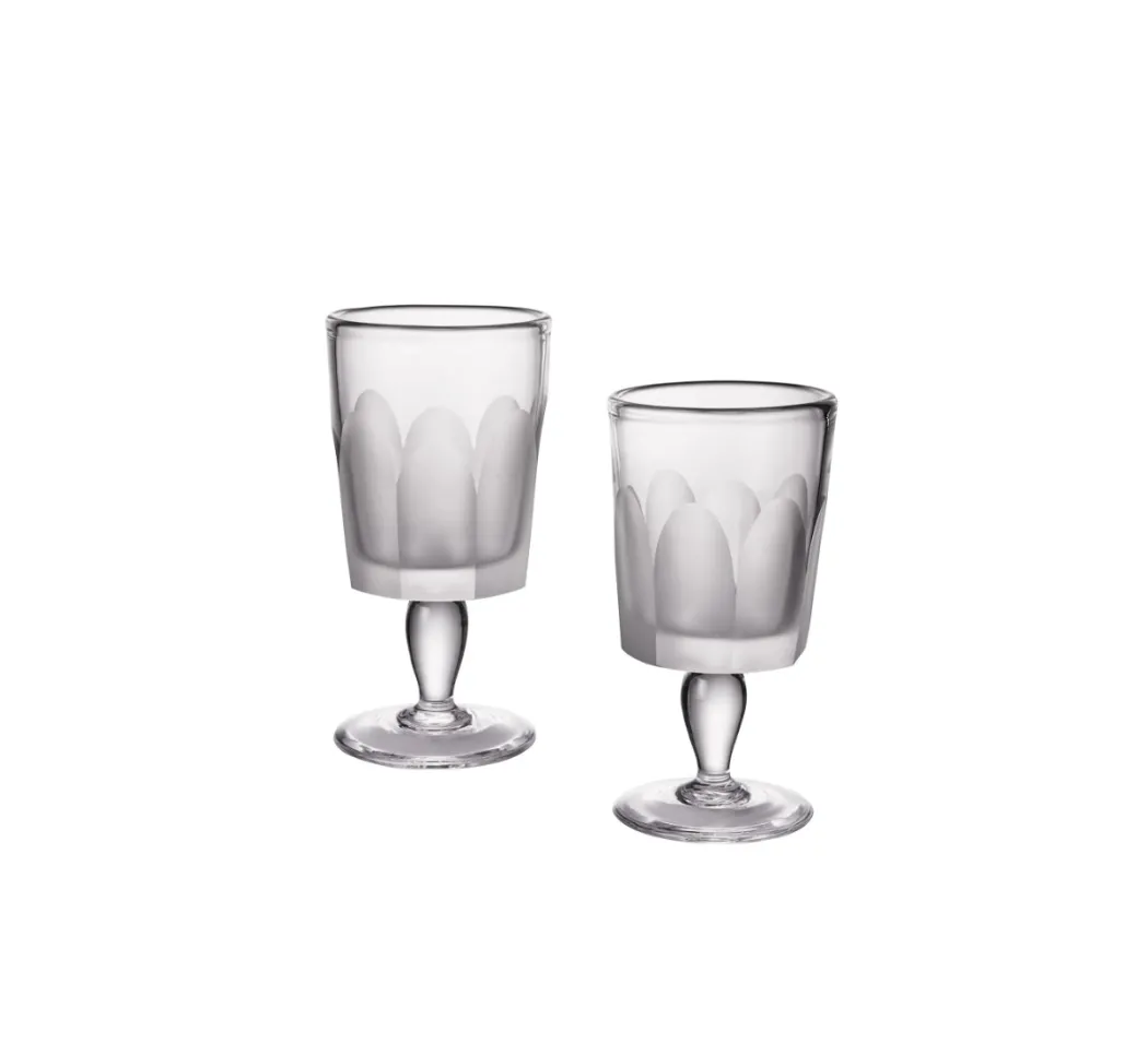 Facet Stem Glass 02 Set of two