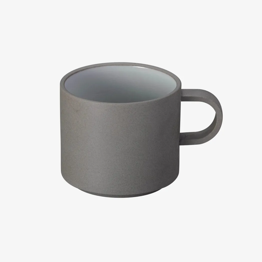Hasami Porcelain - Kopper med hank // Grå og hvid