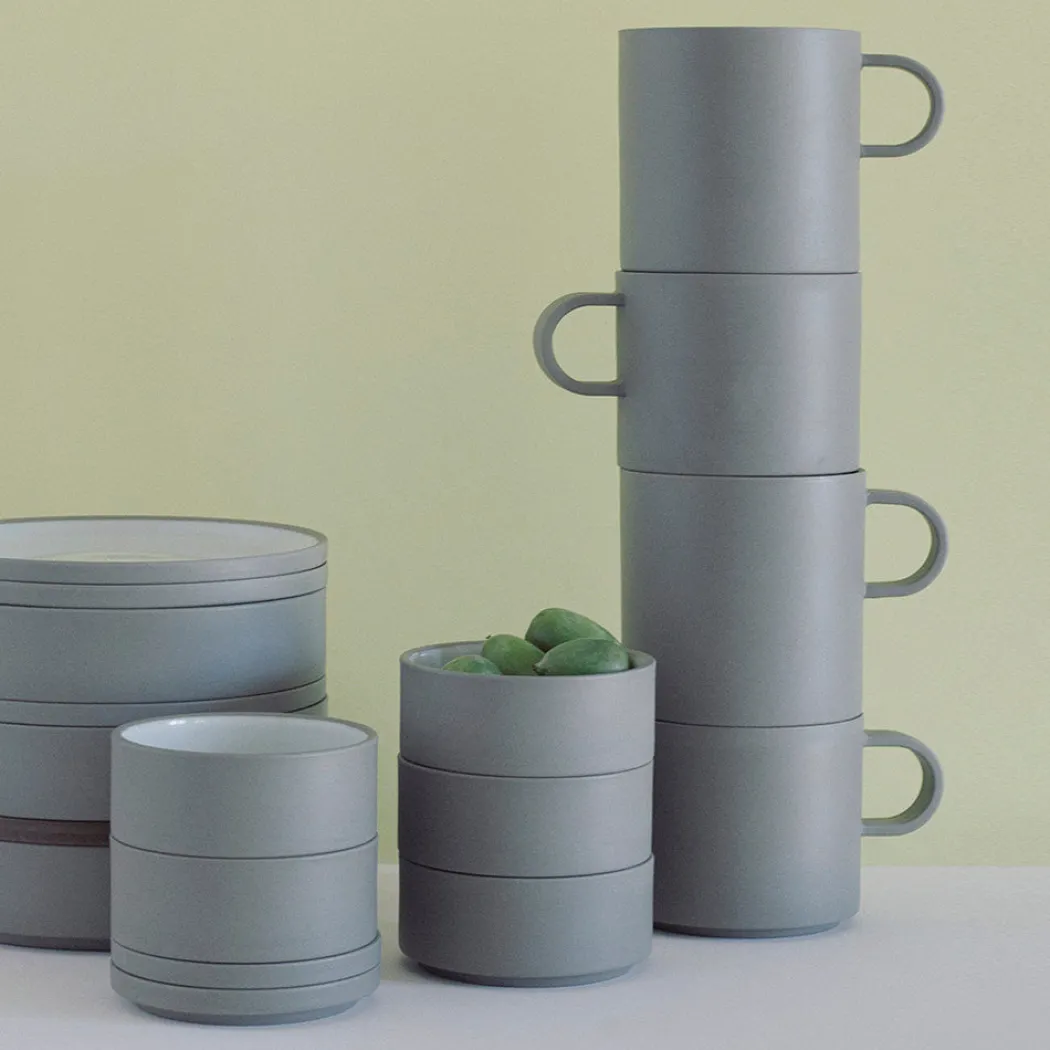 Hasami Porcelain - Kopper med hank // Grå og hvid