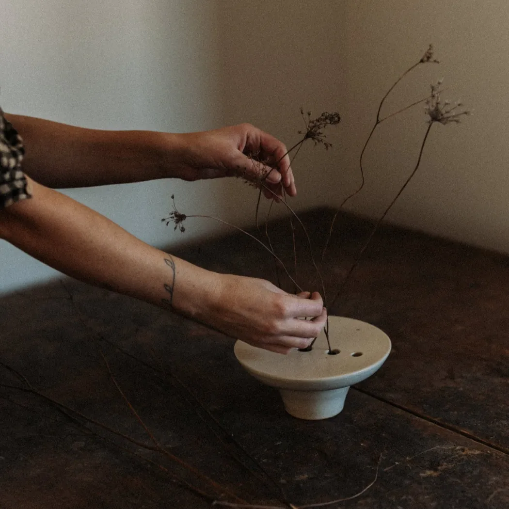 Håndlavet Kaika ikebana vase og lysestage