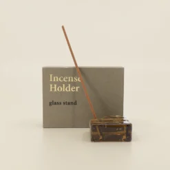 Holder til røgelse i brunt glas