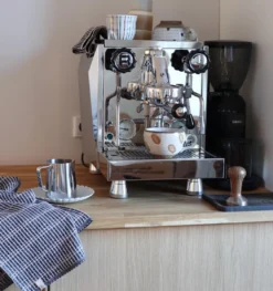 Japansk cappucinokop med store pletter