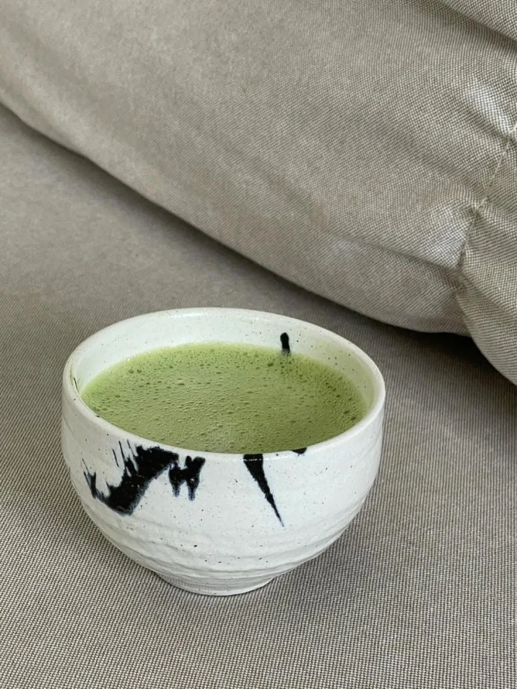 Japansk kop med blåt splash mønster