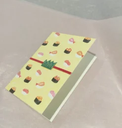 Japansk kort med sushi