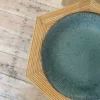 Japansk rustikt grønt fad