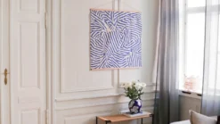Japansk vægophæng: Furoshiki med blå striber
