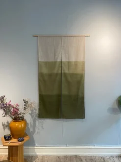 Japansk vægtæppe med grønne striber