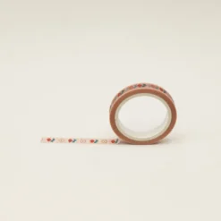 Klar dekorations tape med blomster (flere varianter)