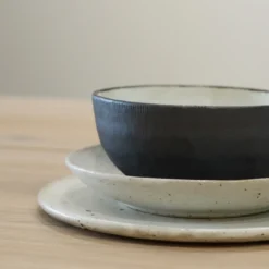 Kōyō skål med grå/brun metallic