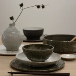 Kōyō skål med grøn glasur