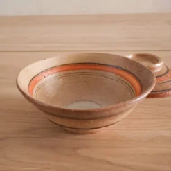 Lågkrukke - Rustik med orange og brune ringe