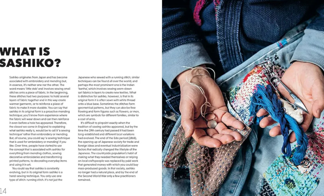Mending with Sashiko
