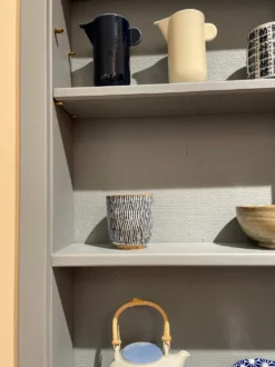 Organisk krus med blå striber