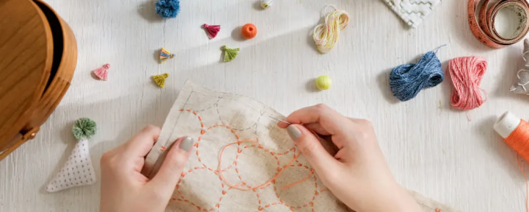Sashiko broderisæt 2 bordskånere