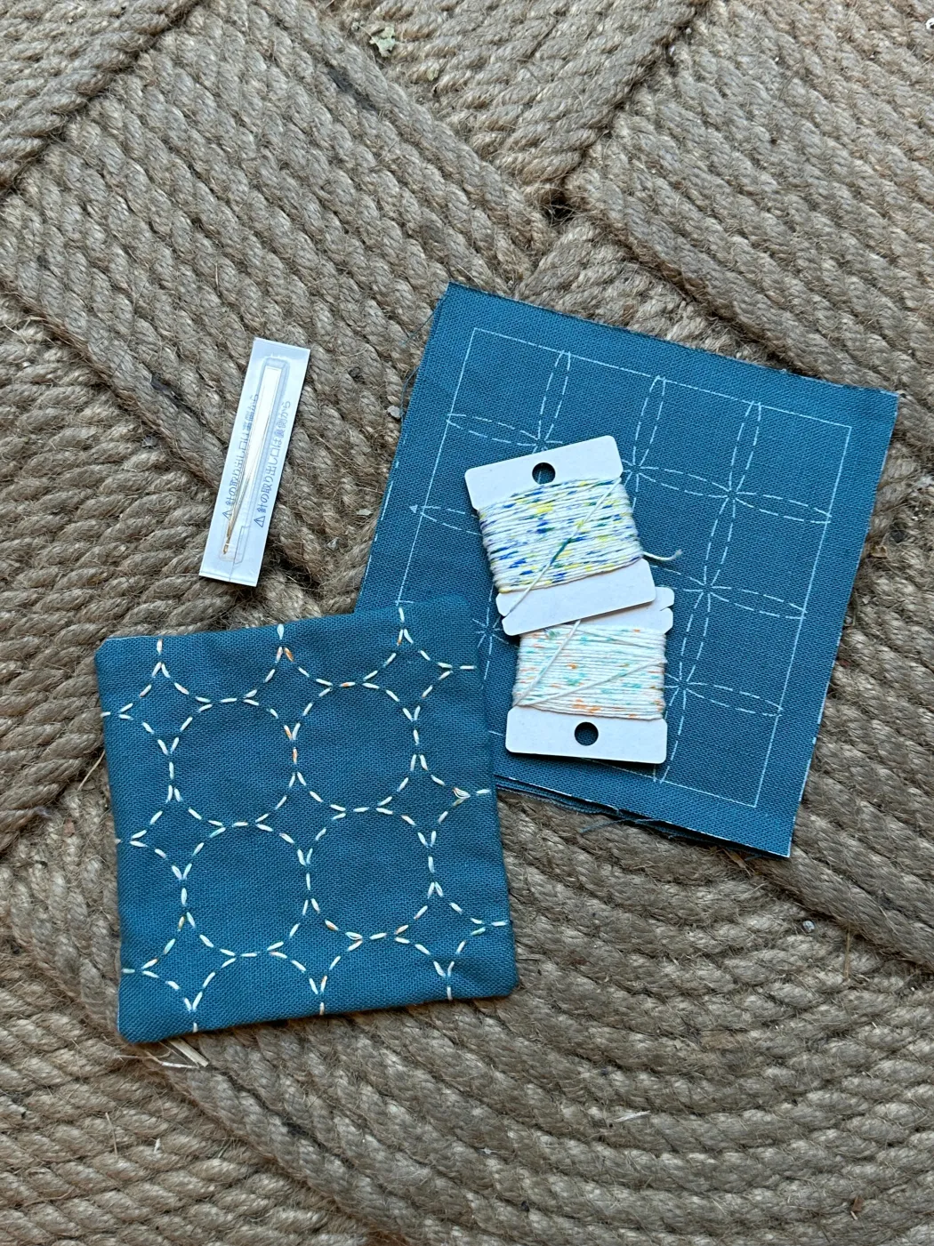Sashiko broderisæt 2 bordskånere