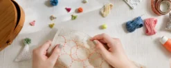 Sashiko broderistof (sæt af 4)