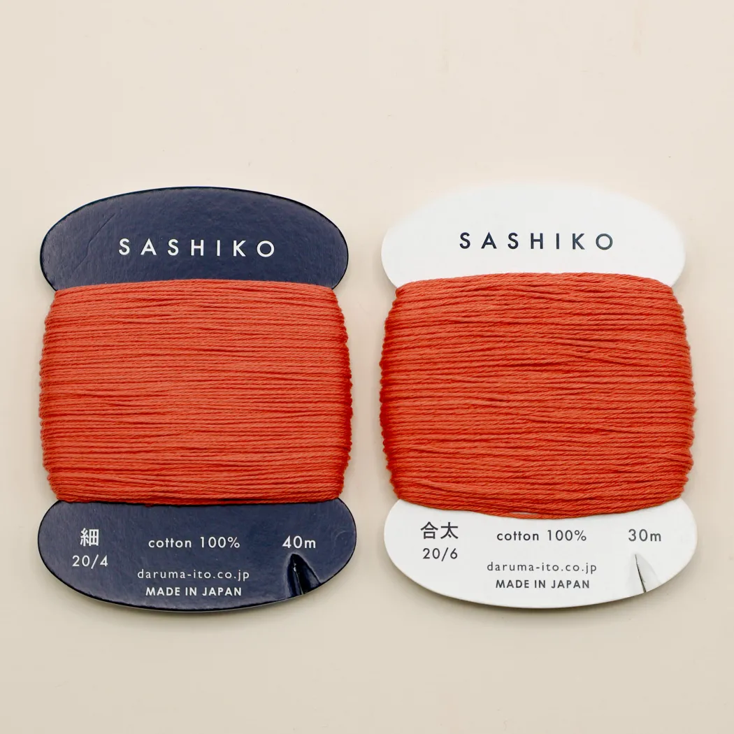 Sashiko tråd fra Daruma - Brændt orange / 214