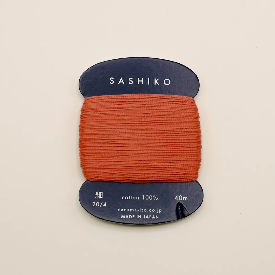 Sashiko tråd fra Daruma - Brændt orange / 214