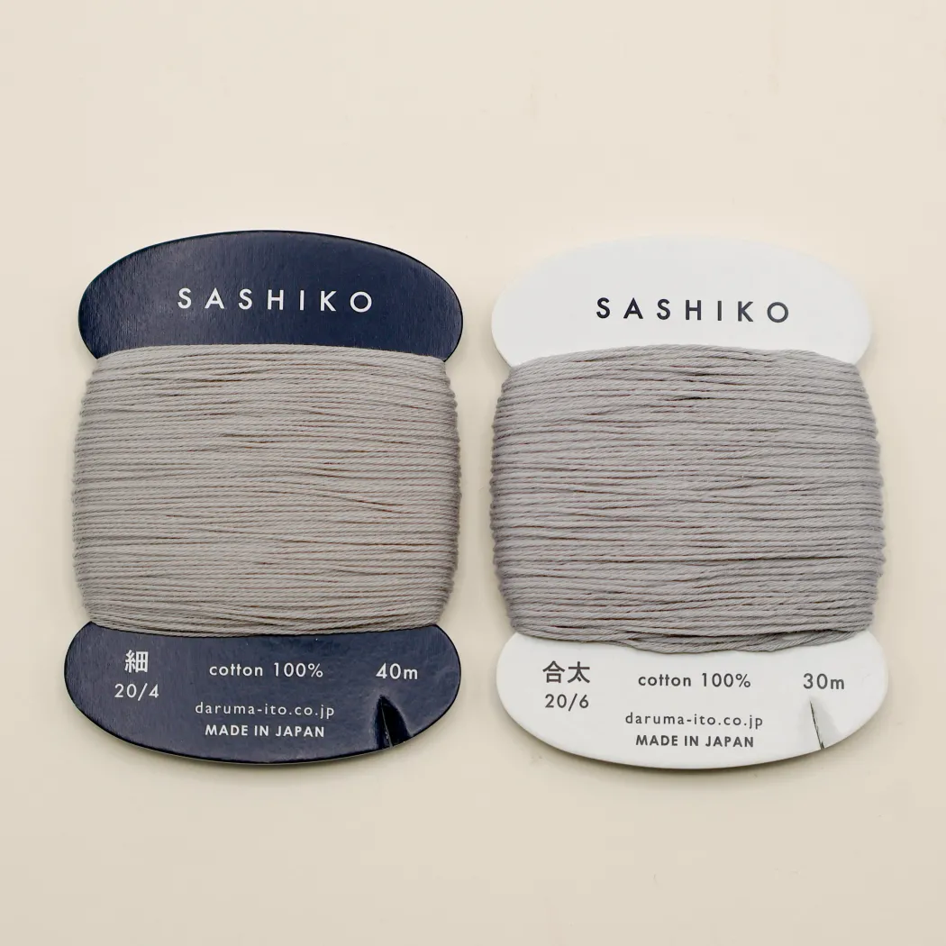 Sashiko tråd fra Daruma - Grå / 217