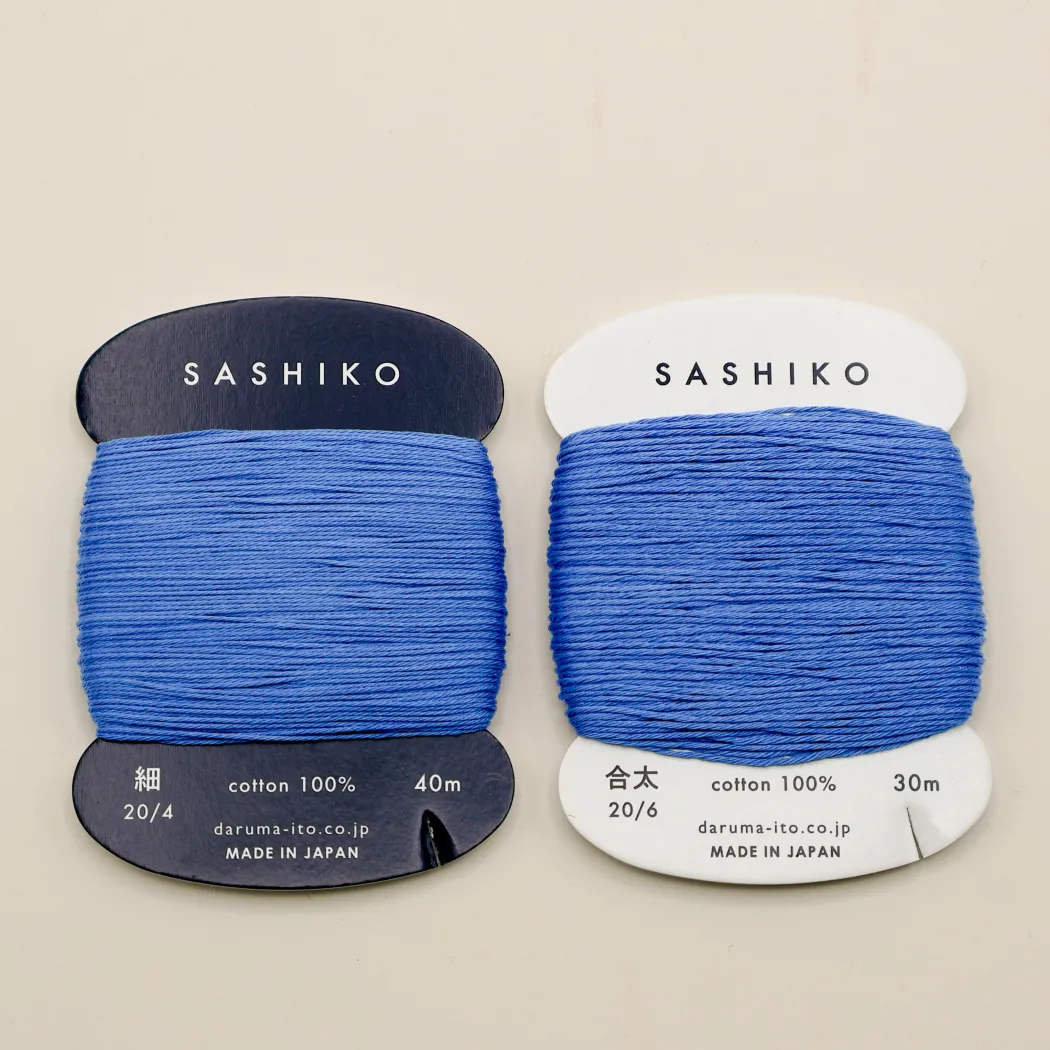 Sashiko tråd fra Daruma - Hav blå / 225