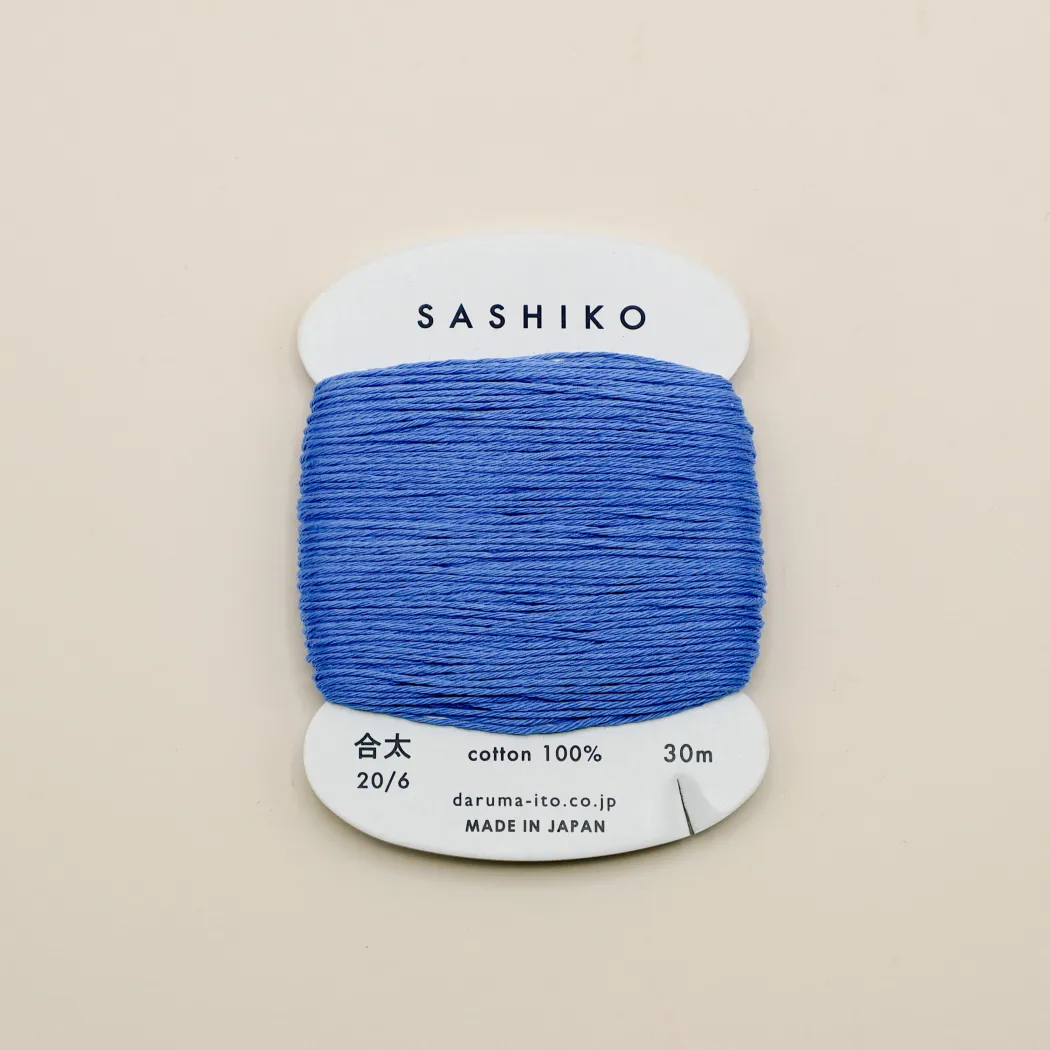 Sashiko tråd fra Daruma - Hav blå / 225