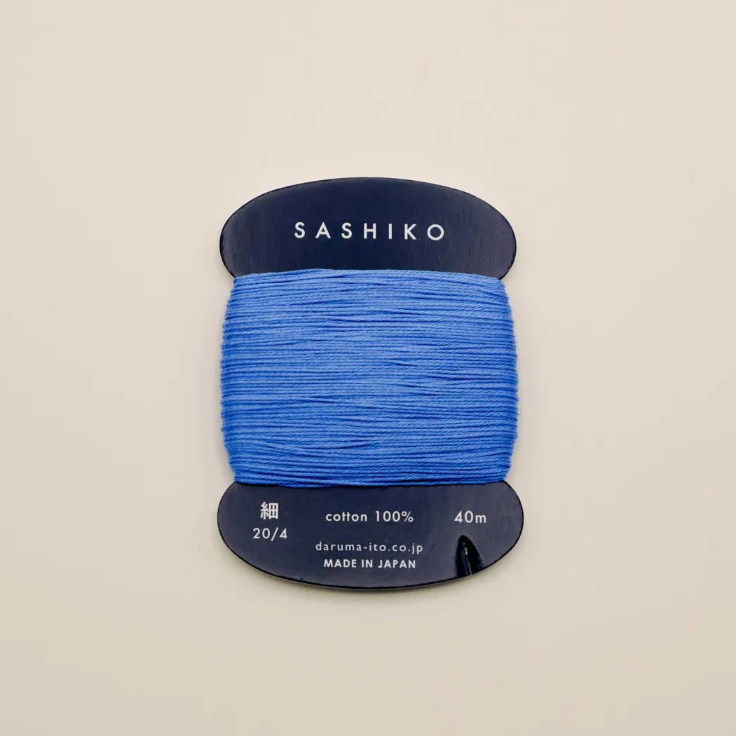 Sashiko tråd fra Daruma - Hav blå / 225