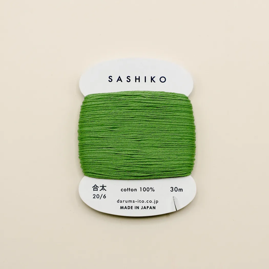 Sashiko tråd fra Daruma - Mos grøn / 227