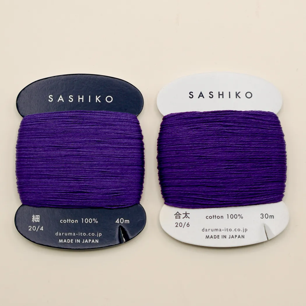Sashiko tråd fra Daruma - Mørk lilla / 223