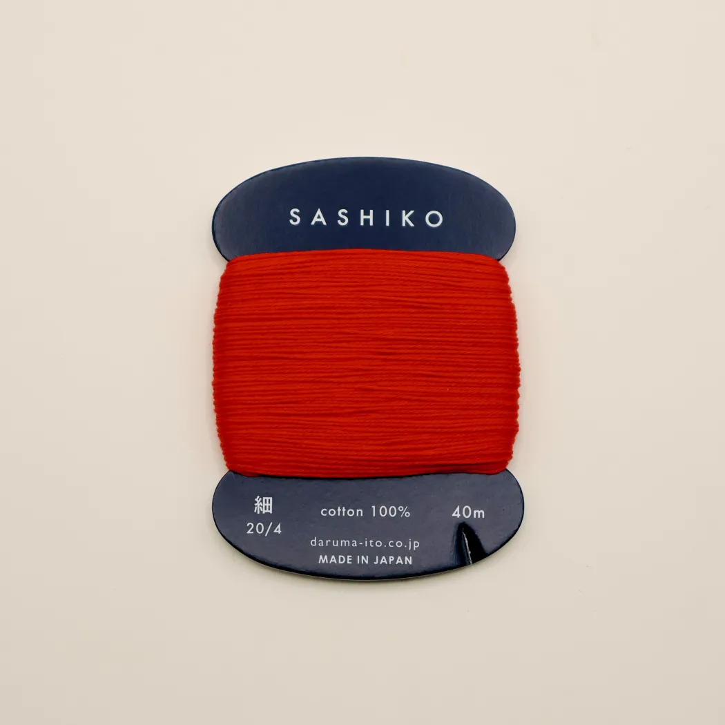 Sashiko tråd fra Daruma - Rød / 213