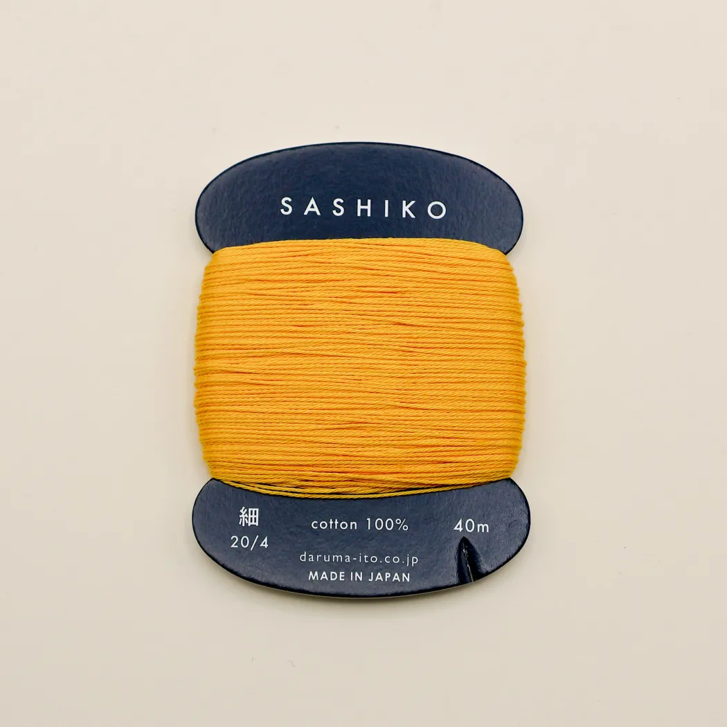 Sashiko tråd fra Daruma - Varm gul / 204