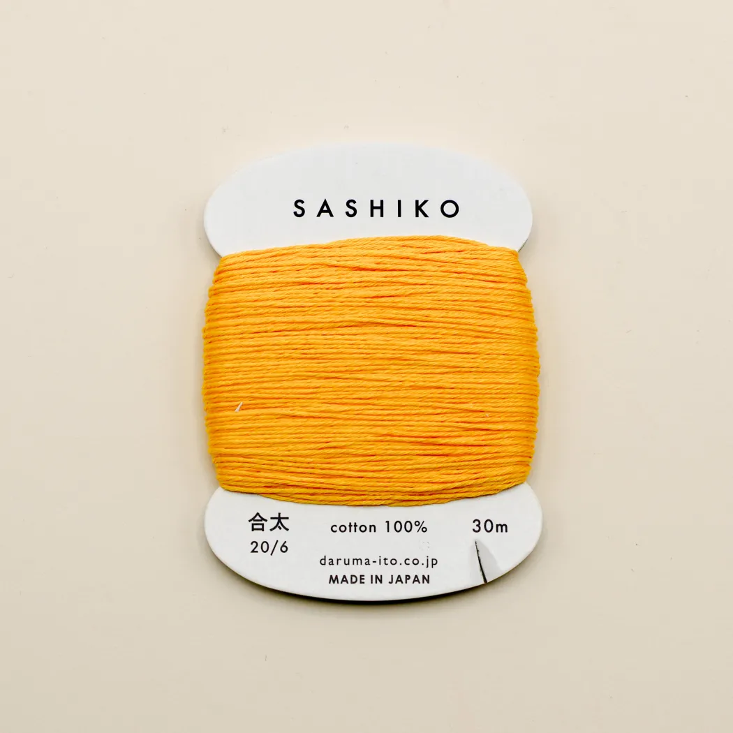 Sashiko tråd fra Daruma - Varm gul / 204