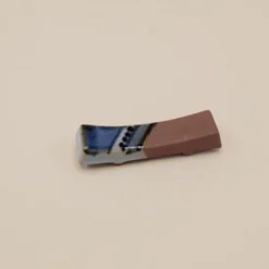 Spisepindeholder - Aflang med blå glasur detaljer