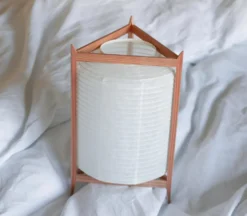 Trådløs LED lampe i rispapir
