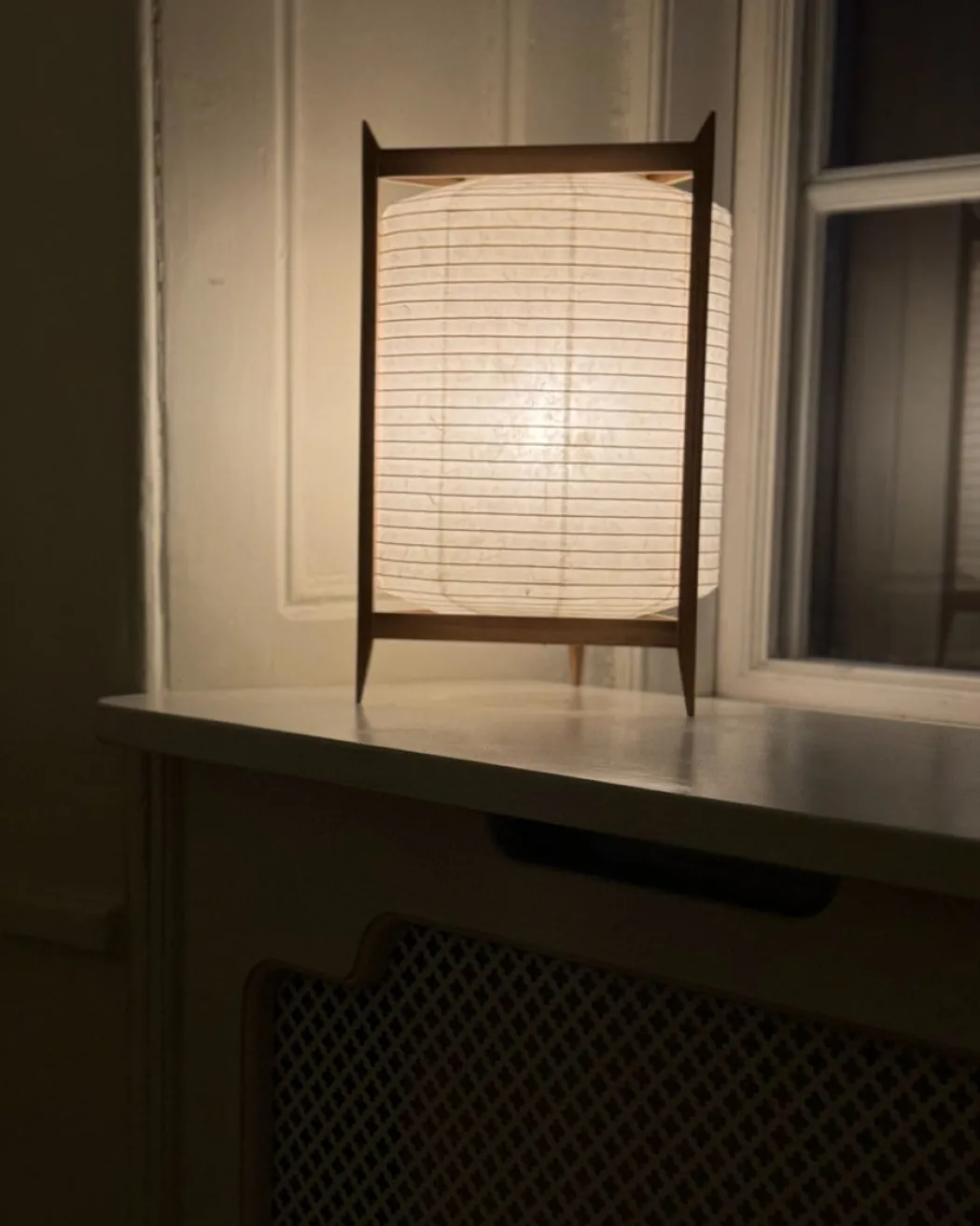 Trådløs LED lampe i rispapir